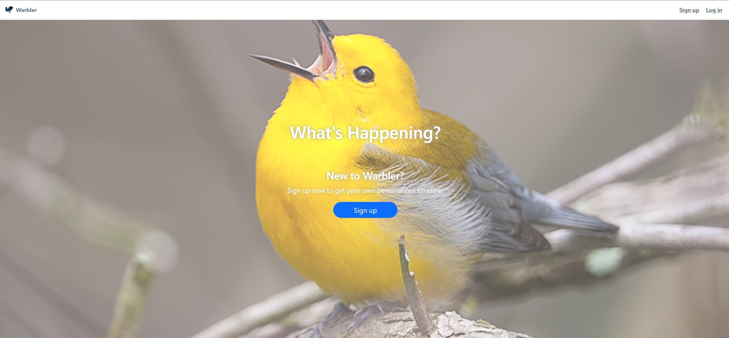 Warbler homepage